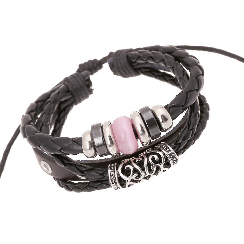 Personality Beaded Multilayer Leather Bracelet