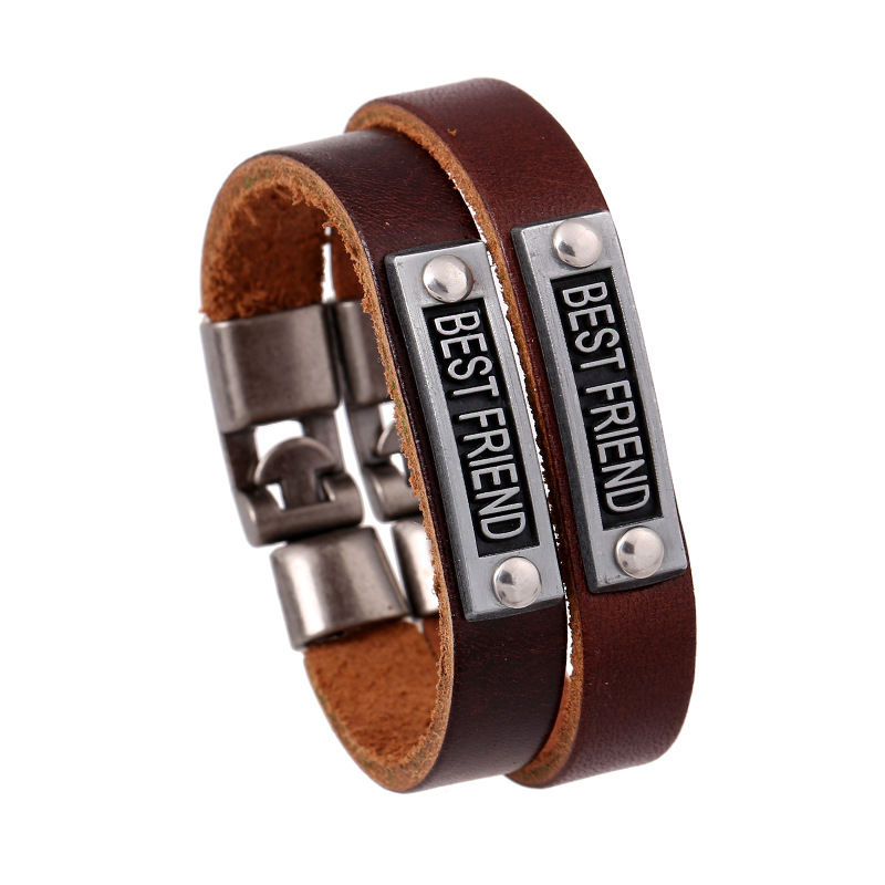 Leather friendship band outlet