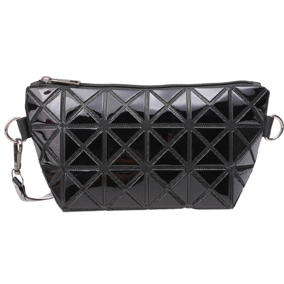 New Fashion Women Foldable Geometric Polished Lattice Clutch Bag