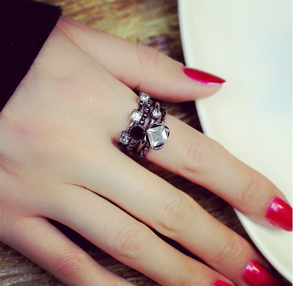 Fashion Four Openings Combination Ring