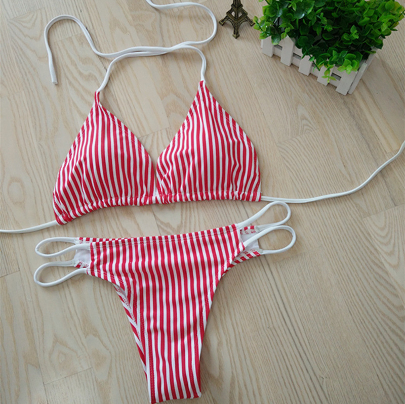The Explosion Of Stripes Two Pieces Swimwear