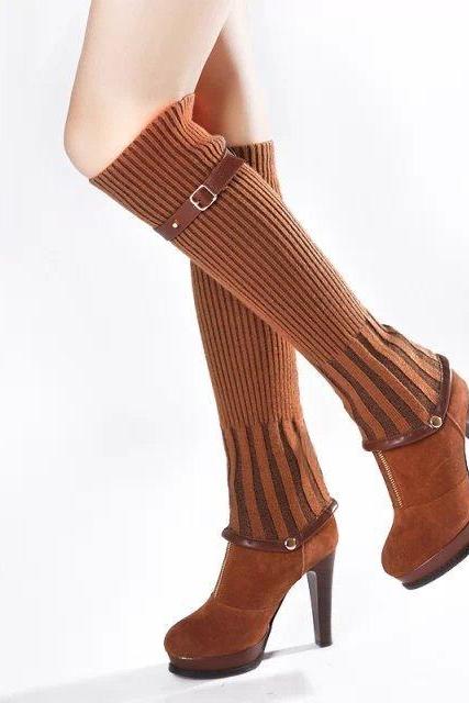 Patchwork Round Toe Platform Over-knee Long Removable Boots