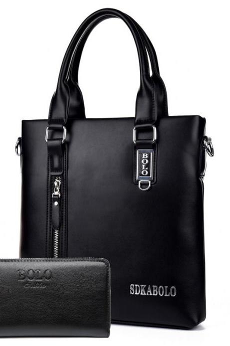 Vertical Type Men's Handbag（Add a man's wallet）