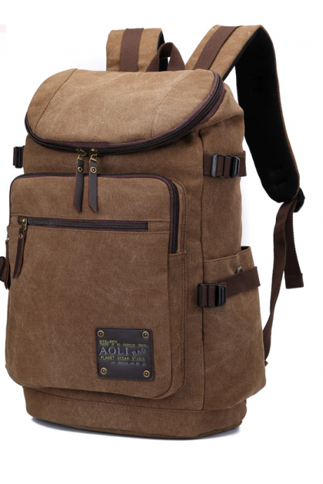 Super large capacity Canvas Soft Durable Men Backpack Bag