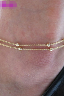 Double Chain Bead Chains Anklets