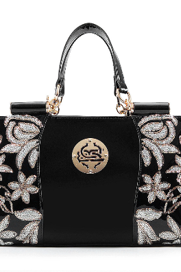 Euramerican Style Floral Decorated Women Satchel