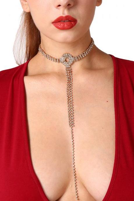 Sexy Multilayer Set Auger Long Tassels Sweater Necklace