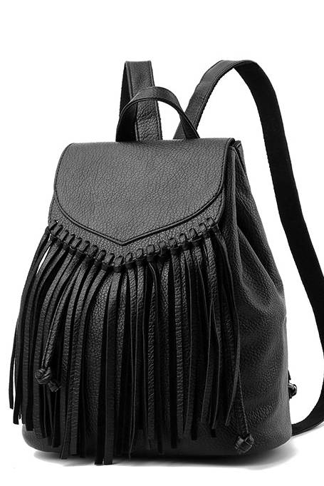 Versatile Tassel Design Women Backpack