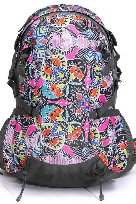 Colorful Patchwork Zipper Backpack