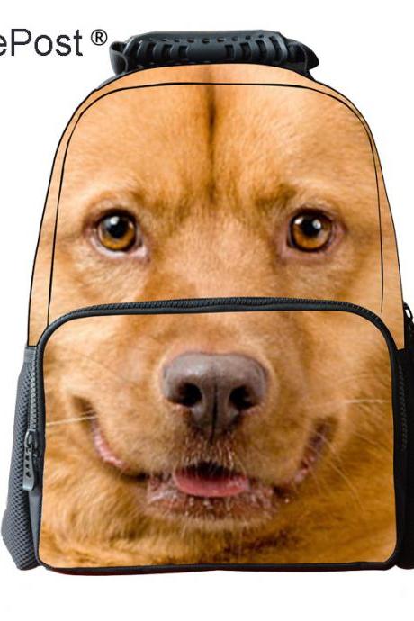 3D Animal Pattern Zipper Backpack