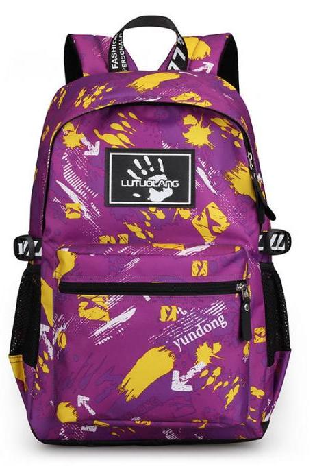Large-Capacity Colorful Printing Sports Backpack