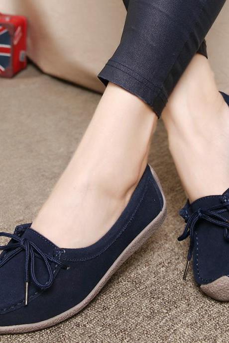 Soft Sole Lace Up Comportable Casual Flats