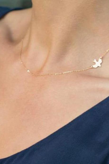 Necklace Jewelry Simple Alloy Birds Necklace Clavicle Chains Charm Women Fashion Jewelry Necklace