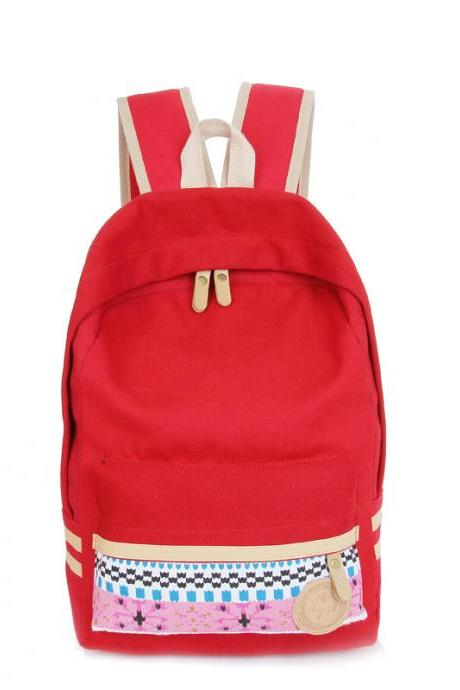 Fashion Street Style Print School Backpack Canvas Bag