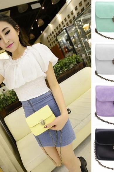 New Women's Fashion Synthetic Leather Retro Chain Shoulder Bag Cross Body Bag