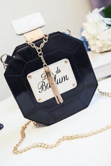 Fashion Women Synthetic Leather Chain Tassel Handbag Shoulder Bag