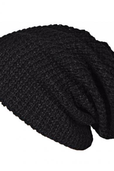 European Unisex Adult Men Women Warm Winter Knit Ski Beanie Slouchy Soft Solid Cap Hat