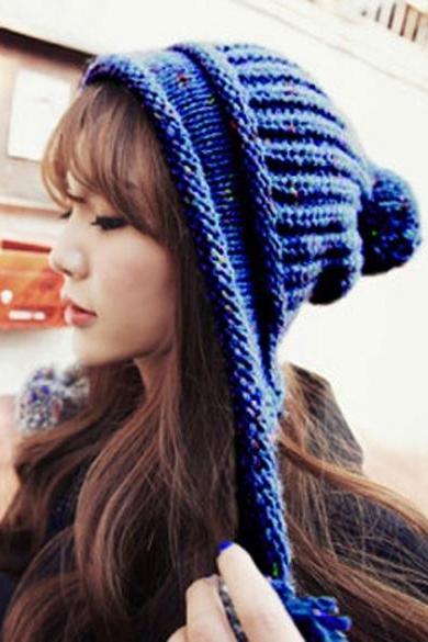 Women's Warm Knitted Crochet Ear Protector Knitted Cap Hat
