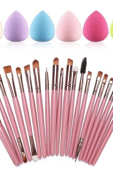 20pcs Makeup Brushes Kit Powder Foundation Eyeliner Eyeshadow Lip Brush Comestic Tool