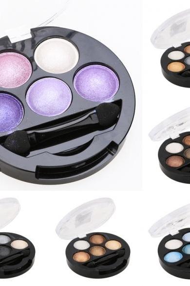 5 Colors Eye Shadow Creamy Pigment Shimmer Powder Mineral Texture Waterproof Makeup