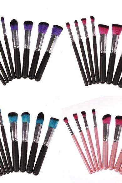 Hot 8pcs Makeup Brushes Tools Eye Shadow Brush Blush Brush Essential Kit Cosmetic Brushes Set