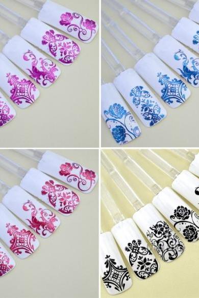 108 Pcs/sheet 3d Design Nail Art Sticker Tips Decal Flower Manicure Stickers