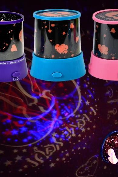 New Romantic Amazing Star Lover II Color Changing LED Flash Projector Projection Night Light Lamp