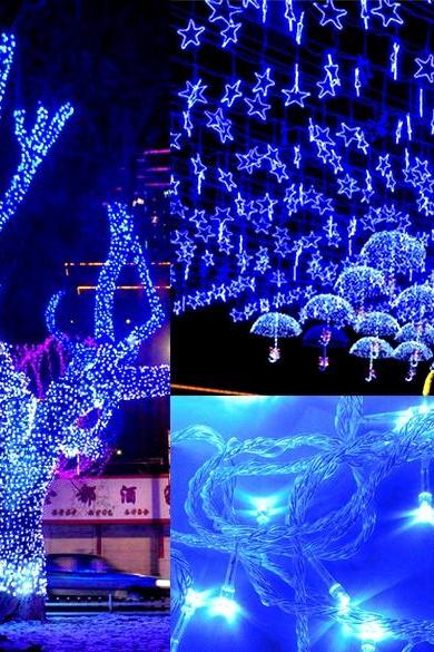 50M 300 LED Blue Lights Decorative Wedding Fairy Christmas Tree Party Twinkle String Lighting EU