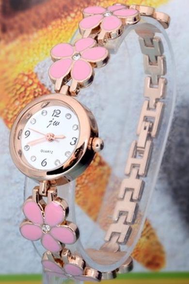 Women&amp;amp;#039;s Daisies Flower Rose Gold Bracelet Wrist Watch Quartz