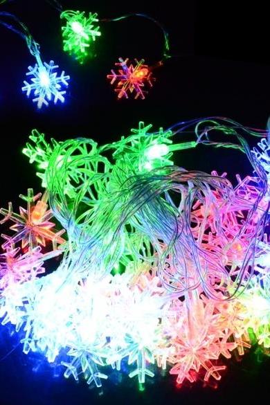 5m 28 Led Snowflake String Fairy Light Festival Party Wedding Decoration