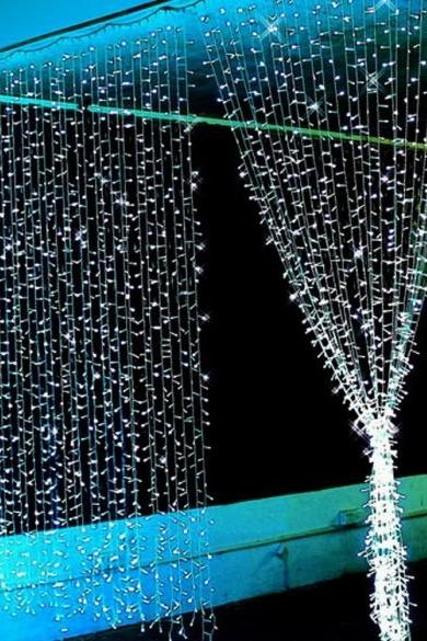 3mx3m 400led Outdoor Christmas Xmas String Fairy Wedding Curtain Light With Tail Plug Eu/220v White