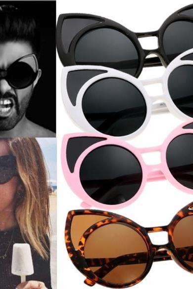 Hot Fashion Unisex Cute Animal Shape Round Plastic Frame Casual Outdoor Sunglasses