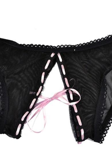 New Sexy Women's Open Crotch Panties Briefs Knickers Bikini Lingerie Underwear