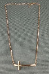 Simple Short Cross Female Necklace