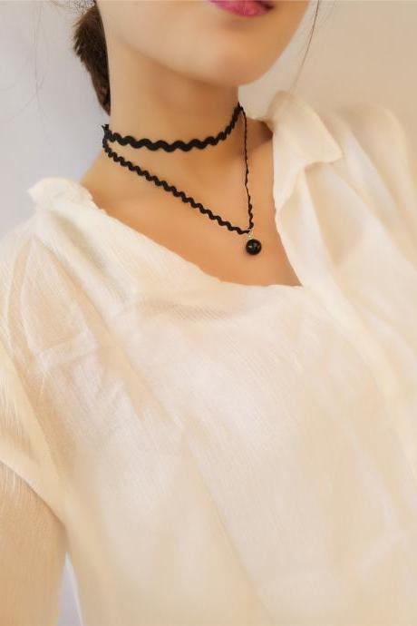 Jane all-match wind cloth Necklace