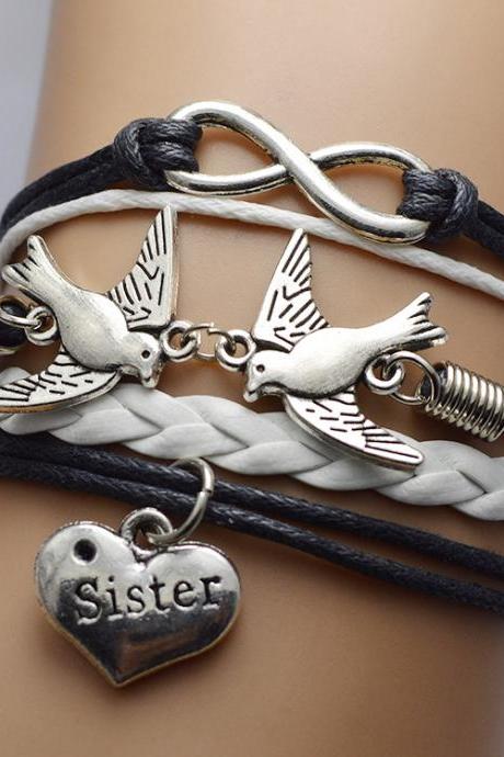 Dove Heart Multilayer Bracelet