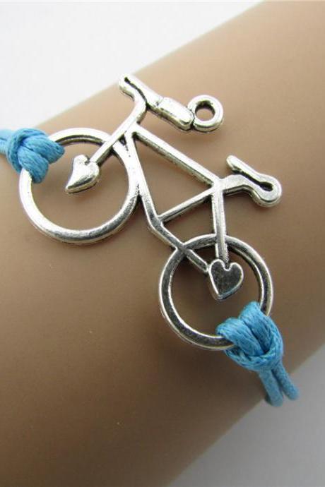 Fashion Simple Bicycle Leather Bracelet