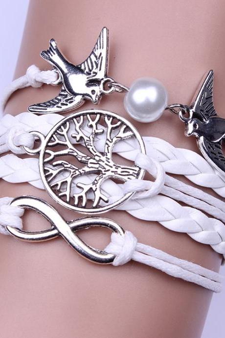 Beautiful Dove Tree Pearl Woven Bracelet