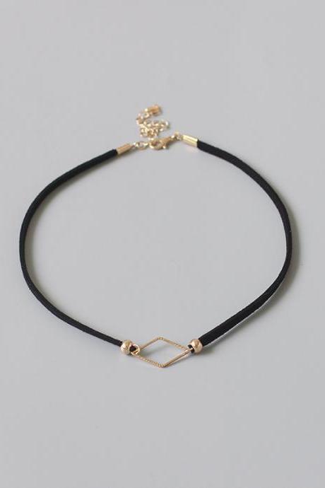 Simple Diamond Pendant Necklace
