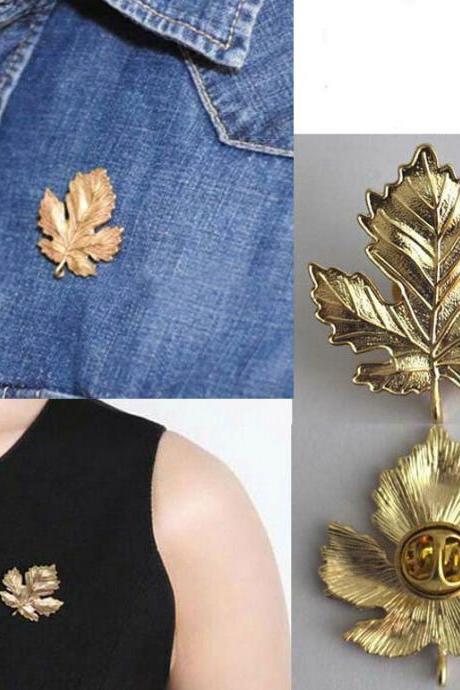 Luxury Diamond Maple Leaf Brooch