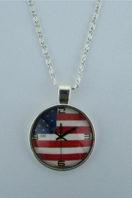Personality American Flag Pendant Necklace
