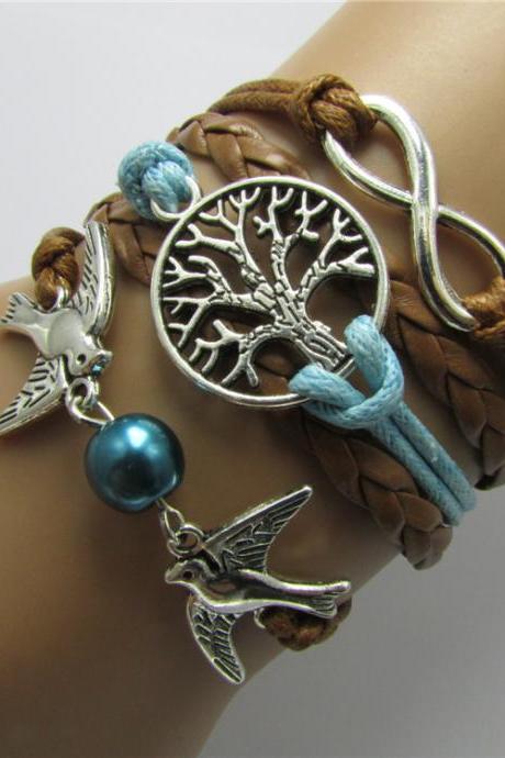 Dove Tree Of Life Woven Bracelet