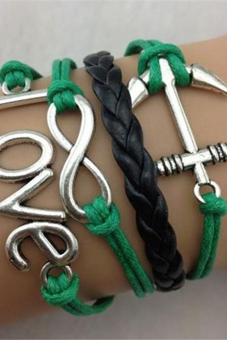 Love Anchor Fashion Handmade Woven Bracelet