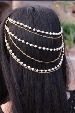 Beautiful Pearl Tassel Combs Hair Accessories