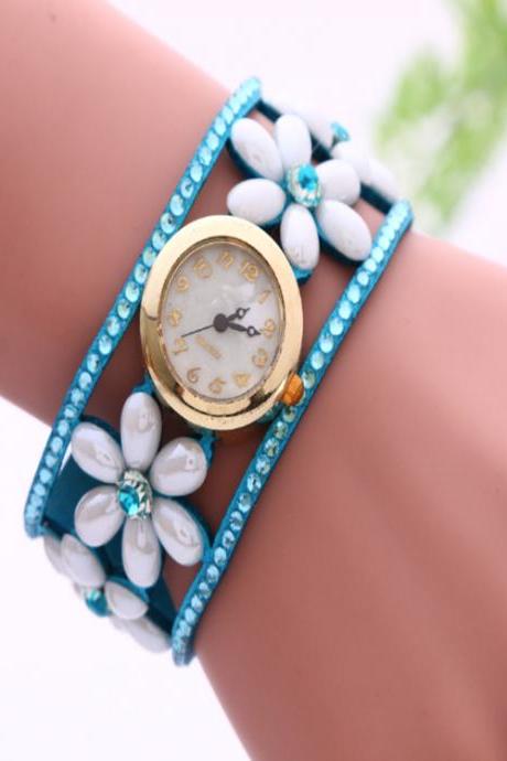Flower Pearl Bracelet Watch