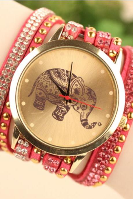 Hot Style Elephant Print Watch