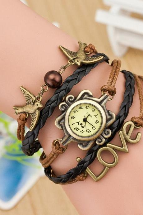 Dove Multilayer Woven Bracelet Watch