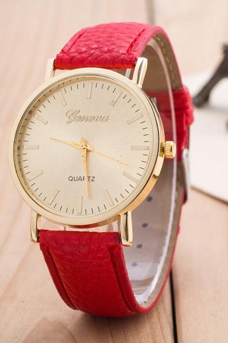 Korean Style Fashion Leather Wristwatch