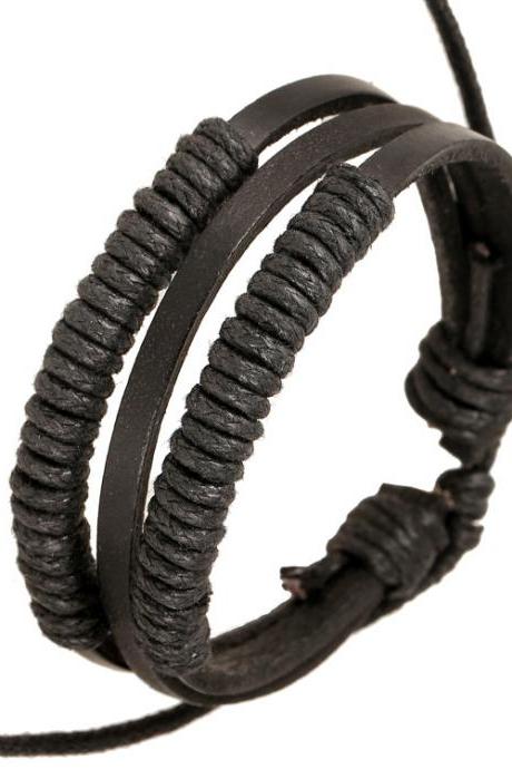 Fashion Multilayer Woven Leather Bracelet
