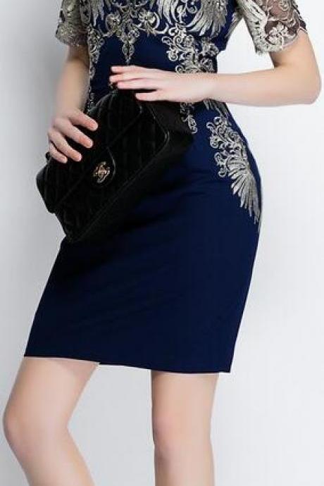 Elegant Embroidery Lace Short Dress